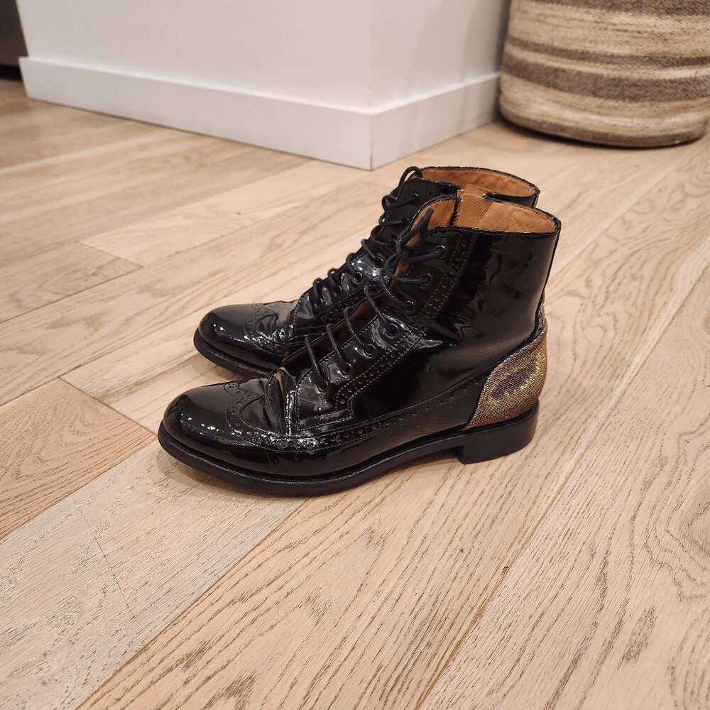 The Office of Angela Scott Mr. Harrison leather boots 38.5